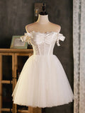 sweetheart neck tulle lace short prom dress tulle homecoming dress HZ1024