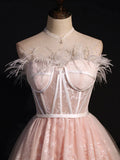 sweetheart neck tulle short prom dress pink tulle homecoming dress HZ1024