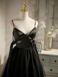 A-line tulle short prom dress, black homecoming dress HZ1024