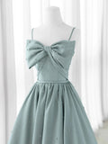 Satin Gray Long Prom Dresses, Gray Long Formal Dresses HZ1024