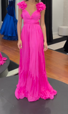 Backless Long Prom Dresses, Red Long Evening Dresses HZ1024