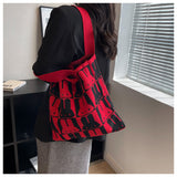 capacity woolen knitted handbag HZ1024