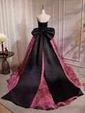 Sweetheart Neck 3D Flower Pink Long Prom Dress, Pink Long Formal Dress HZ1024