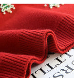 style beaded red doll collar sweater HZ1024