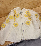 thick needle three-dimensional flower beanie sweater knitted cardigan HZ1024