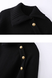Gold Button Twill Blended Sweater HZ1024