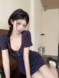 halter back floral dress HZ1024