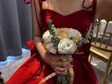 Burgundy Long Prom Dress, Satin Formal Burgundy Evening Gown HZ1024