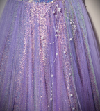 sweetheart neck long prom dress purple formal party dress HZ1024
