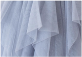 purple tulle long prom dress, purple A line evening dress HZ1024