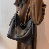 soft leather commuter shoulder tote bag crossbody bag HZ1024