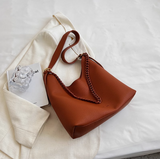soft leather commuter shoulder tote bag crossbody bag HZ1024