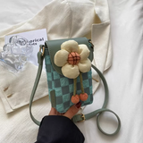 Lightweight Canvas Flower Mini Crossbody Phone Bag HZ1024