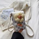 Lightweight Canvas Flower Mini Crossbody Phone Bag HZ1024