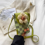 Lightweight Canvas Flower Mini Crossbody Phone Bag HZ1024