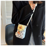 Lightweight Canvas Flower Mini Crossbody Phone Bag HZ1024