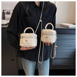 Embroidery Mini Chain Crossbody Bag Single Shoulder Square Bag HZ1024