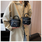 Embroidery Mini Chain Crossbody Bag Single Shoulder Square Bag HZ1024