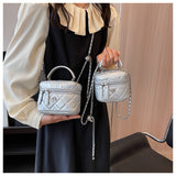 Embroidery Mini Chain Crossbody Bag Single Shoulder Square Bag HZ1024