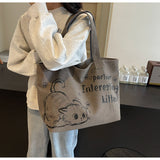 large capacity canvas commuter shoulder bag HZ1024