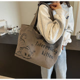 large capacity canvas commuter shoulder bag HZ1024