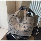 large capacity canvas commuter shoulder bag HZ1024