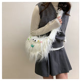 plush messenger bag cute shoulder dumpling bag HZ1024