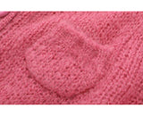 Colorful Button Crewneck Knit Cardigan HZ1024