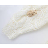 style bear thick needle twist long sleeve sweater HZ1024