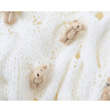 style bear thick needle twist long sleeve sweater HZ1024