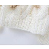 style bear thick needle twist long sleeve sweater HZ1024