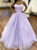 tulle lace long prom dress lace tulle evening dress HZ1024