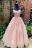 tulle lace long prom dress lace tulle evening dress HZ1024
