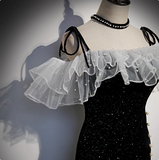 Mermaid Long Prom Dress, Black Evening Dress HZ1024