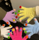 screen colorful ball warm gloves HZ1024