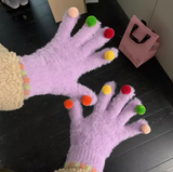 screen colorful ball warm gloves HZ1024