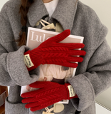 screen winter warm knitted gloves HZ1024