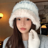 style all-match warm plush bucket hat HZ1024