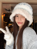 style all-match warm plush bucket hat HZ1024