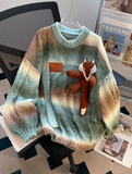 fox sweater with gradient stripes HZ1024