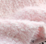 3D Flower Faux Mink Sweater HZ1024