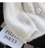 diamond-studded 3D flower pullover sweater HZ1024