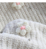 diamond-studded 3D flower pullover sweater HZ1024