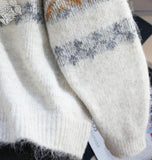 Isle Vintage Contrast Cardigan Sweater HZ1024