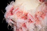 A-line square neck tulle beaded formal long dress, pink birthday dress HZ1024