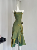 ruffled suspender dress birthday dress HZ1024