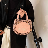 print plush patchwork tote bag crossbody bag HZ1024