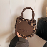print plush patchwork tote bag crossbody bag HZ1024