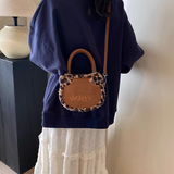 print plush patchwork tote bag crossbody bag HZ1024