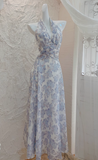 halterneck floral print dress HZ1024